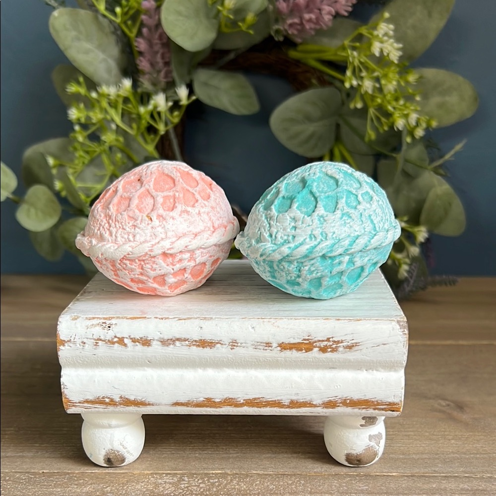 VTG | 2 Doily Covered Easter Eggs